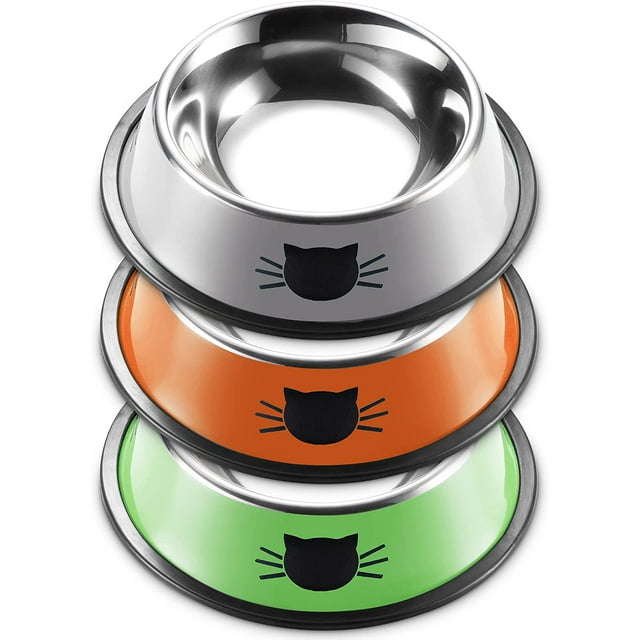 Homeaid Pet Bowl Set for Cats and Kittens Stainless Steel Feeder