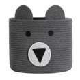 thumbnail image 1 of Homearda Cotton Rope Basket,Baby Hamper,Cute Bear Basket,Storage Basket,Woven Laundry Hamper,Toy Storage Bin,Gifts -Pet or Baby Gift Baskets-Grey,12”(D) x 10”(H) -easy to reshape, 1 of 7