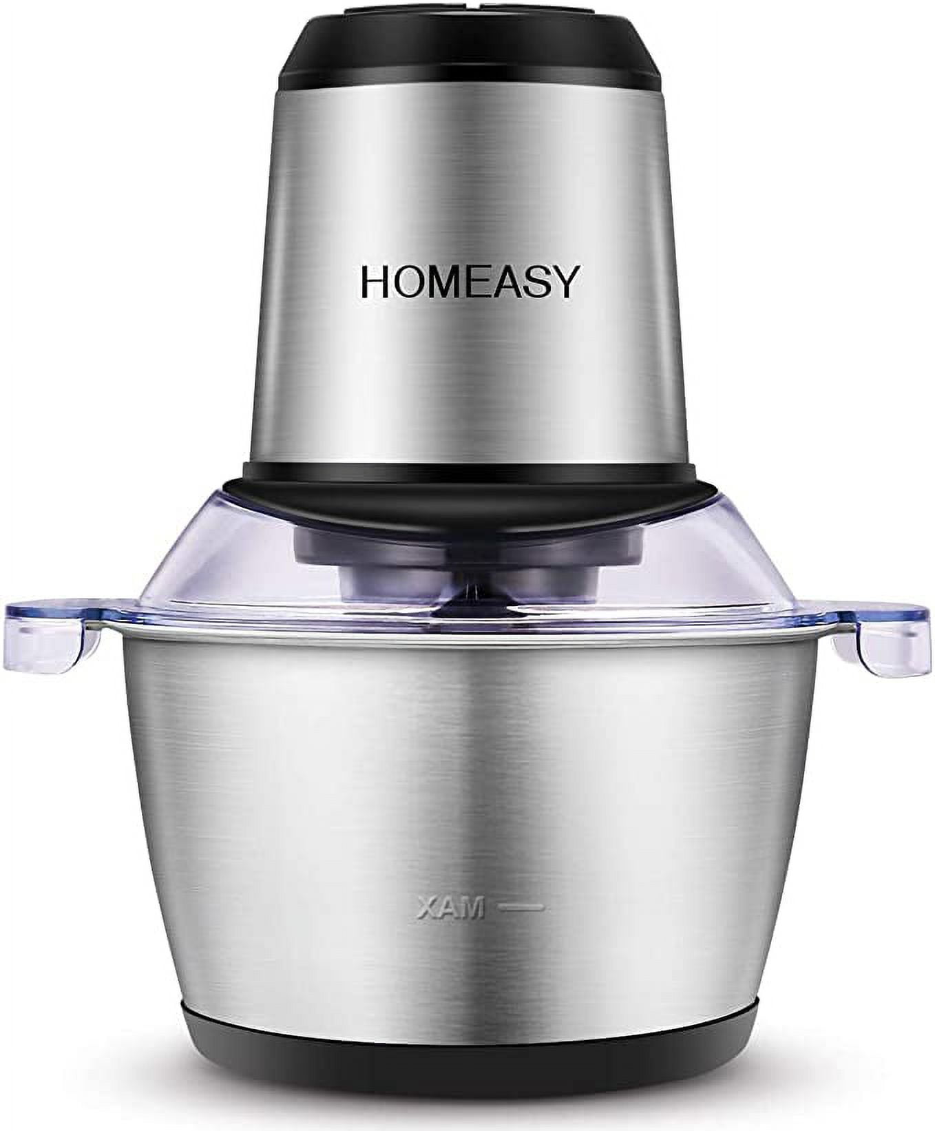  Homtone Professional Food Processors Food Chopper, 600W with 16  Cup Processor Bowl, 4 Blades, Food Chute and Pusher for Shredding, Pureeing  Vegetables, Meat, Grains, Nuts: Home & Kitchen