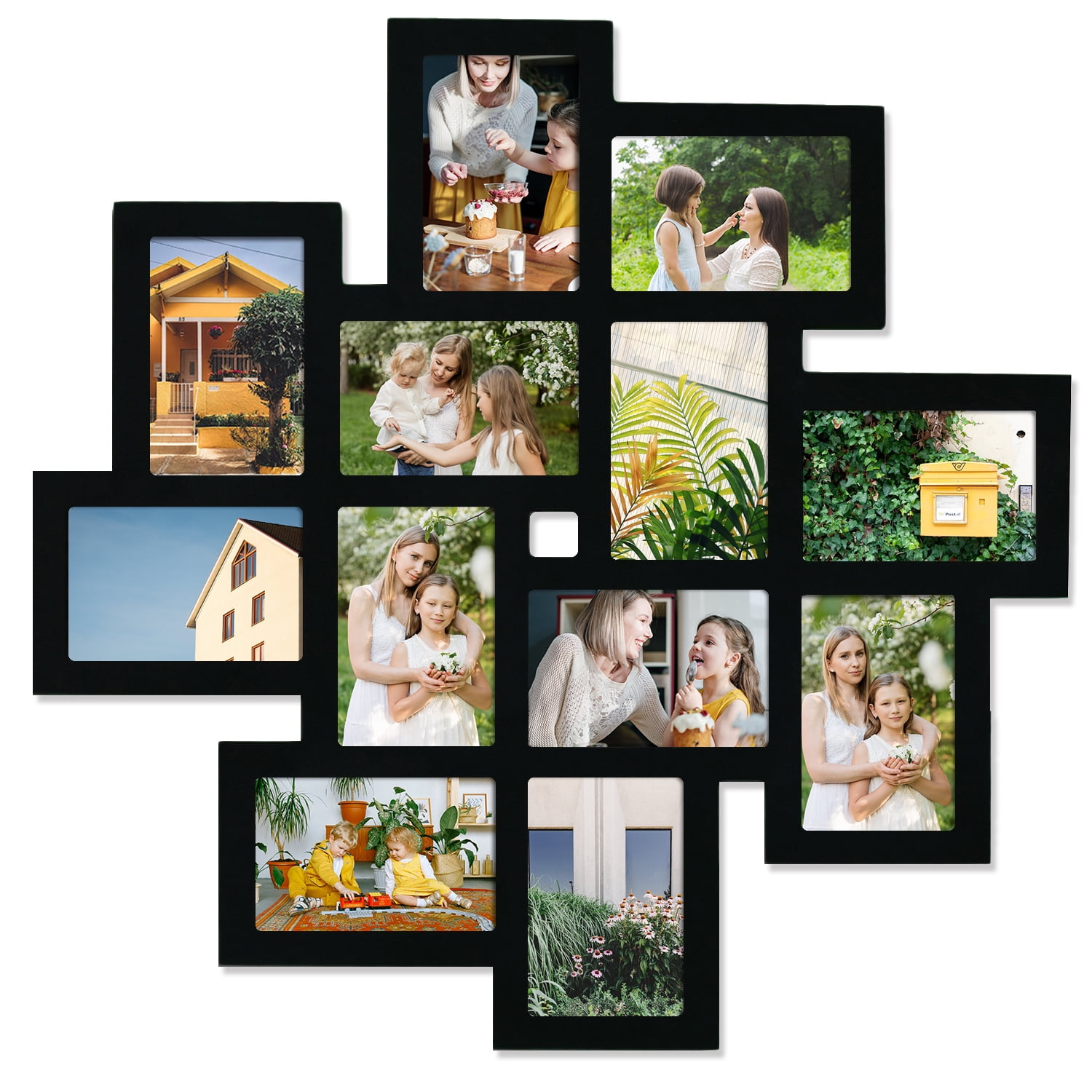 SONGMICS Collage Picture Frames, 4x6 Picture Frames Collage for Wall Decor  Set of 12, Family Muti Photo Frame for Gallery Decor, Hanging Display,  Assembly Required
