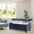 thumbnail image 1 of Homebeez 42.1" Rectangular Storage Ottoman Bench with Lift Tabletop Storage Chest Footrest Padded Seat for Bedroom Living Room, 1 of 5