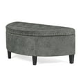 thumbnail image 1 of Homebeez 43.5" Half Moon Storage Ottoman,Button Bedroom Benches for Entryway Living Room,Gray, 1 of 5