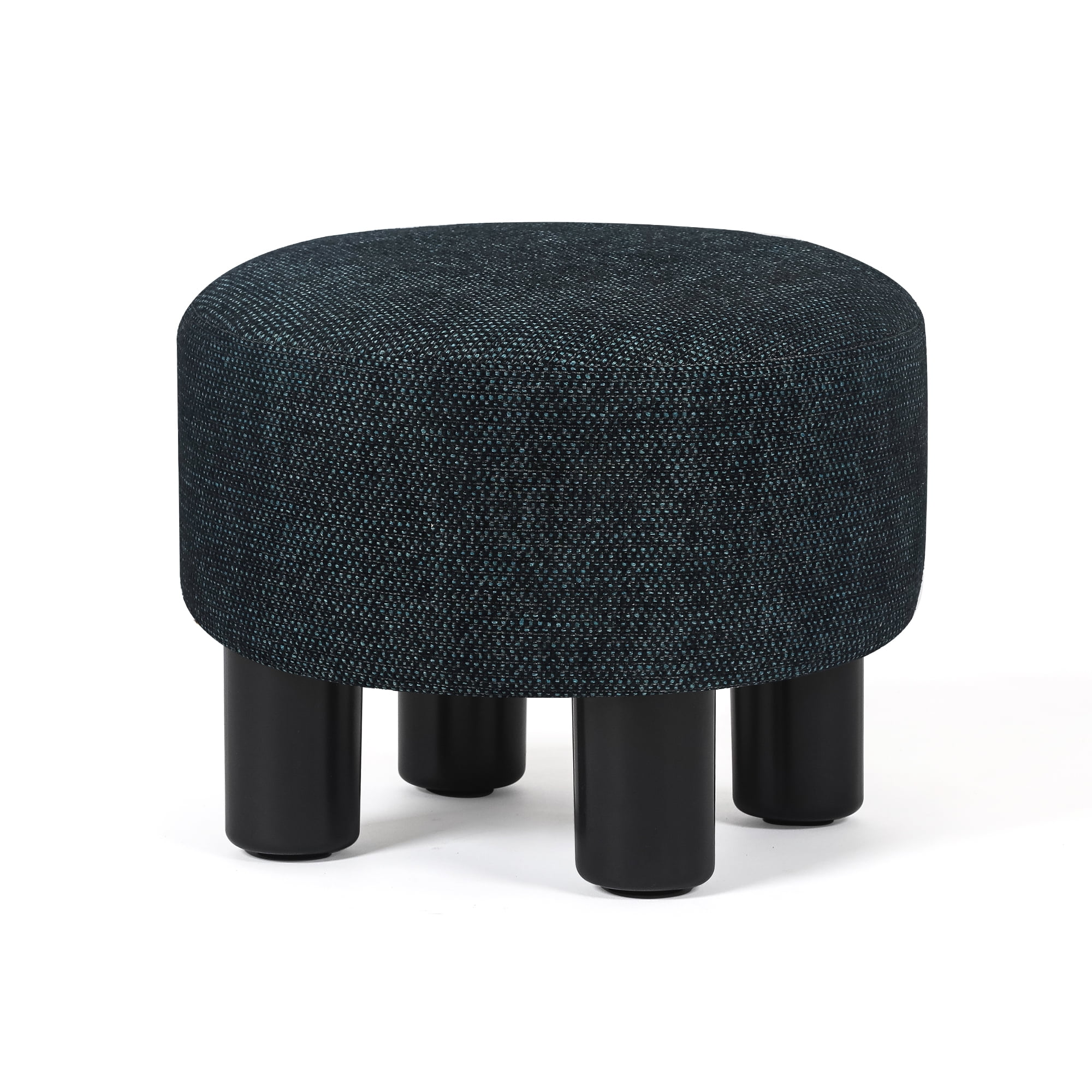 Homebeez Foot Stool Fabric Ottoman Round Step Stool Padded Foot Rest