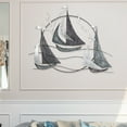 thumbnail image 1 of Homebeez Metal Sailboat Wall Decor, 3D Nautical Ship Wall Sculptures, Metal Sailing Boat Coastal Decor School Home Hotel Living Room Bedroom Dining Room, 1 of 5