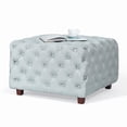 thumbnail image 1 of Homebeez Middle Century Upholstered Tufted Coffee Table with Padded Seat, Large Square Ottoman for Living Room Home Office, 1 of 5
