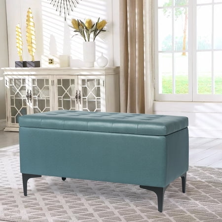 Homebeez Rectangle Lift Top Storage Ottoman,Footrest Stool, Coffee Table for the Living Room, Bedroom and Kids Room