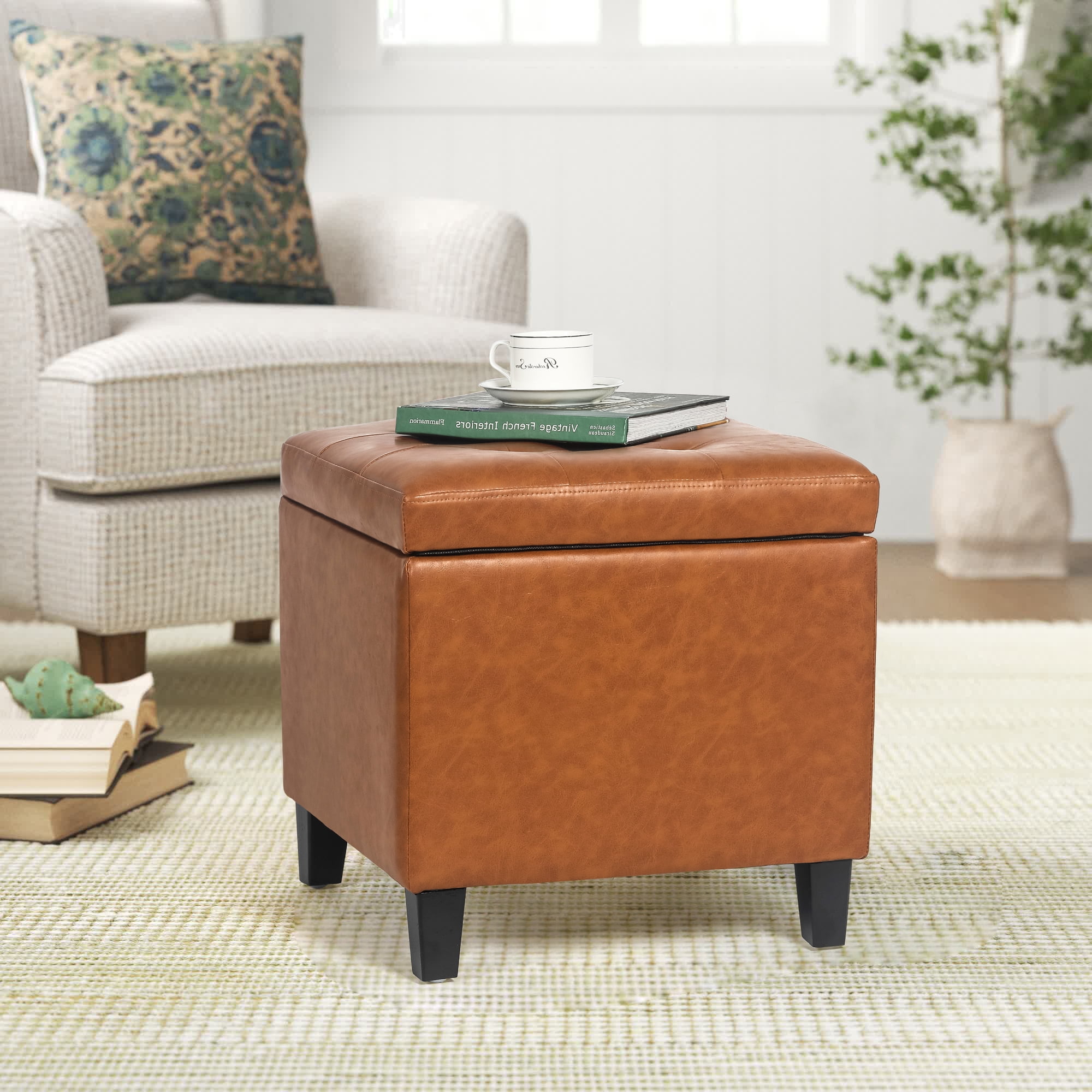 Hinged ottoman sale