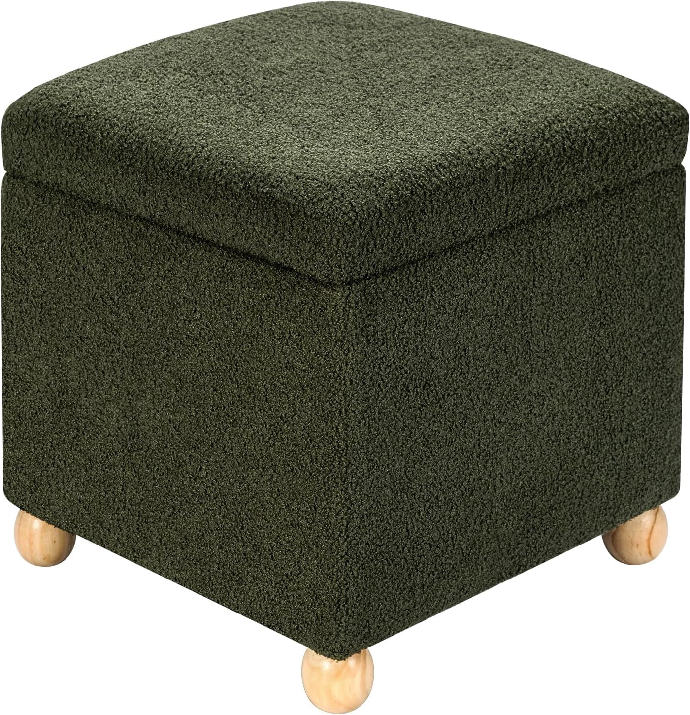 Homebeez Storage Ottoman Foot Rest Stool Cube Ottoman with Hinged Lid ...