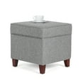 thumbnail image 1 of Homebeez Upholstered Tufted Storage Ottoman Footstool,Storage Cube Seat Foot Rest Stool,Gray, 1 of 8