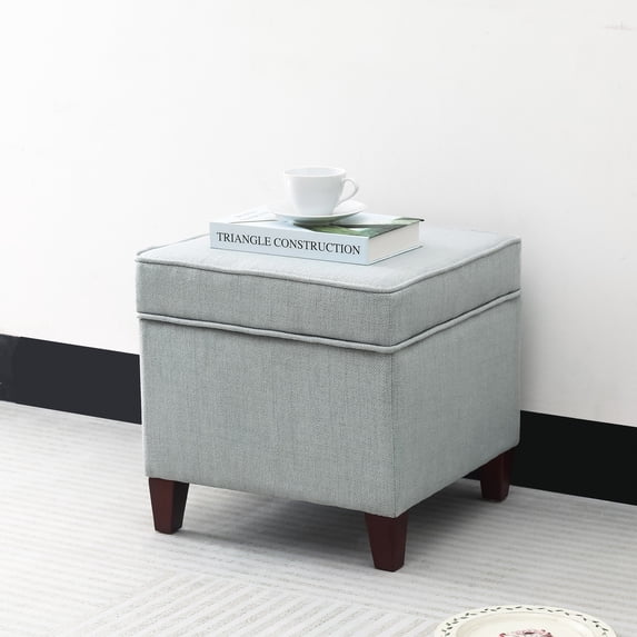 Homebeez Upholstered Tufted Storage Ottoman Footstool,Storage Cube Seat Foot Rest Stool