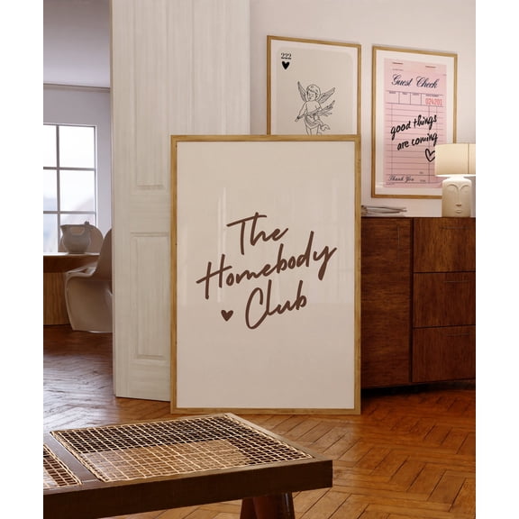The Homebody Club Brown Print Trendy Wall Art Prints Neutral Wall Decor Trendy Art Living Room Decor Bar Cart Art S Home Decor #736, Unframed Poster Size 8x12