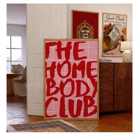 Stay Funky Homebody Club Funky Girly Wall Art Print, Dorm Room, Gallery Wall And ...