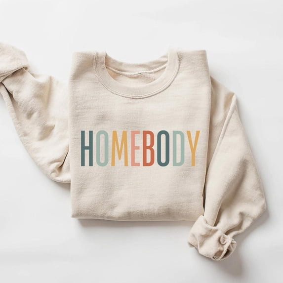 Homebody Sweatshirt, Introvert Graphic Crewneck, Cozy Casual Pullover, Retro Style