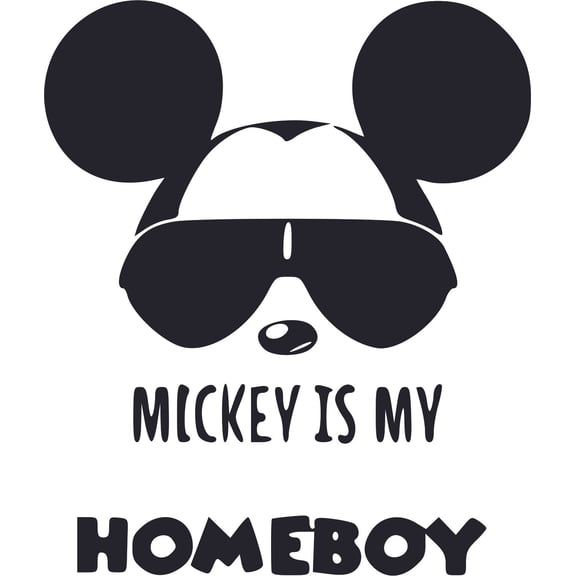 Is My Homeboy Cartoon Characters Decor Wall Art Vinyl Sticker Design Decal Girl Boy Kids Room Bedroom Nursery Kindergarten Fun Home Children Room Decor Wall Art Sticker Vinyl Size (10x10 inch)