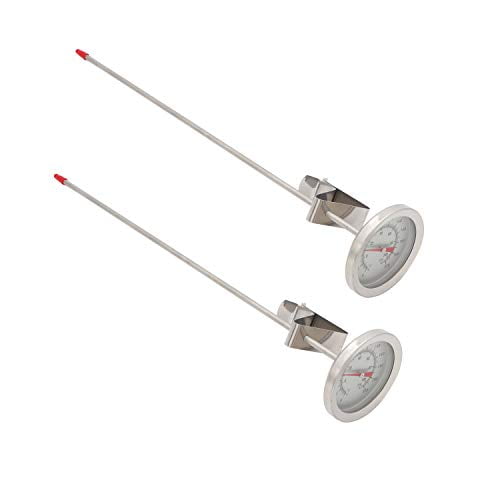 Homebrew Kettle Clip On Thermometer,Dial Thermometer,12" Stainless Steel Stem Meat Cooking Thermometer