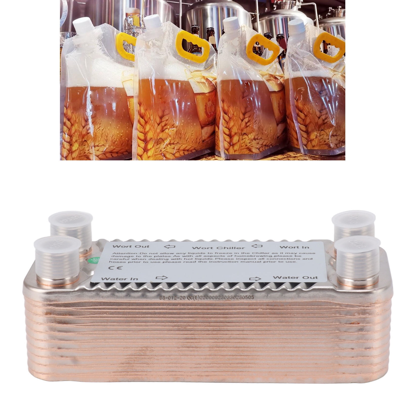 Homebrew Wort Chiller, Stainless Steel Homebrew Heat Exchanger