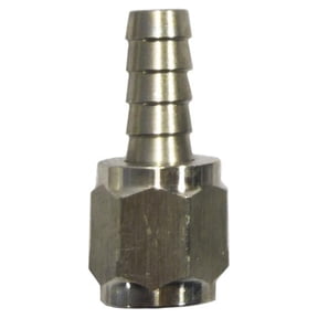 Homebrewstuff 1/4" Barb X 1/4" FFL Flare Swivel Adapter Stainless Steel Fitting Homebrew
