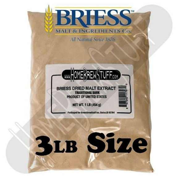 Homebrewstuff 3lb Briess Traditional Dark Malt Extract DME Homebrew Home Brewing Beer