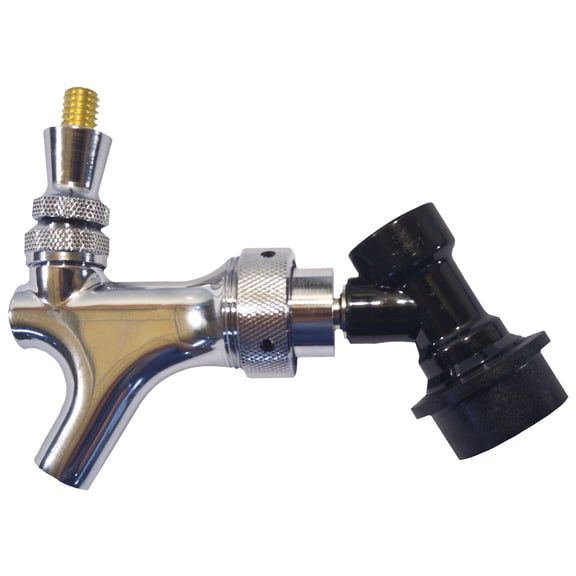 Homebrewstuff Chrome Sampling Faucet Tap with Ball Lock for Corny Keg Draft Beer Soda