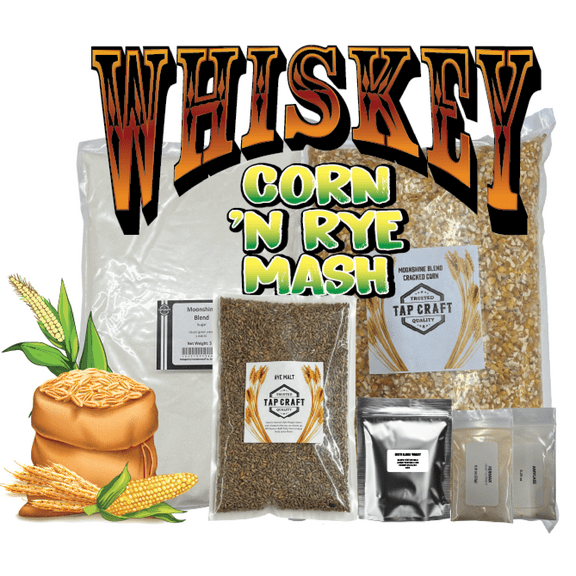 Homebrewstuff Complete Cracked Corn & Malted Rye Whiskey Mash & Fermentation Kit