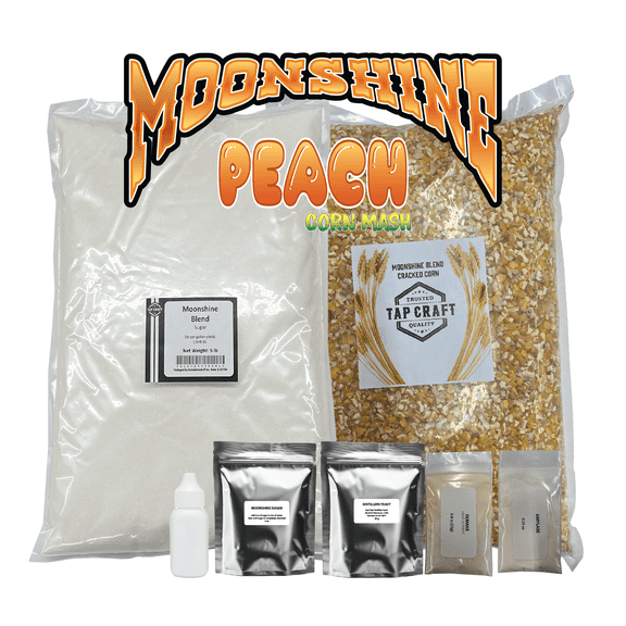 Tapcraft Peach Recipe Kit Home Moonshine Spirit Making Kit 5 Gallon Corn Mash