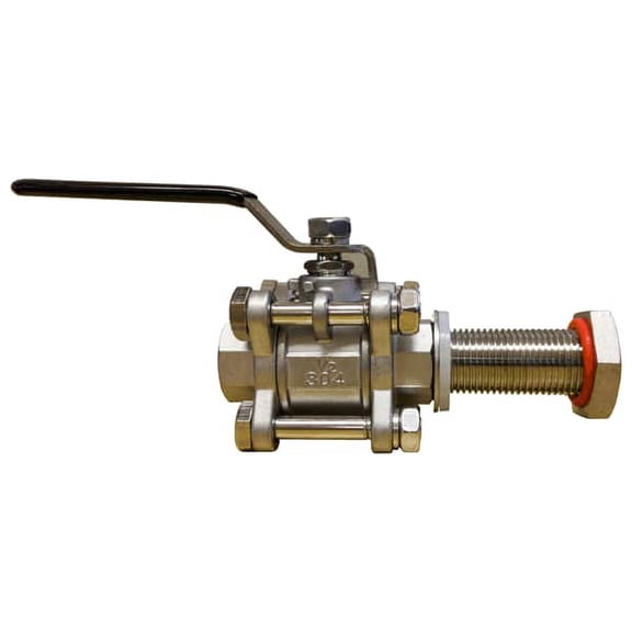 Homebrewstuff Cooler Bulkhead w/ 3 Piece Valve