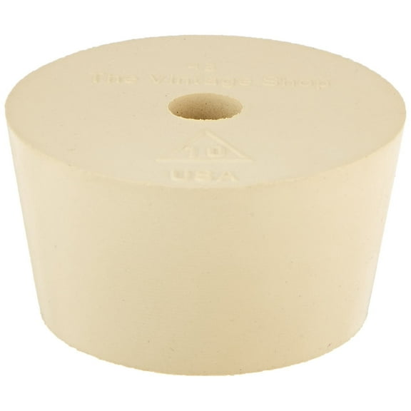 Homebrewstuff Size #10 Drilled Rubber Gum Stopper Fermentation Home Brewing Wine Making