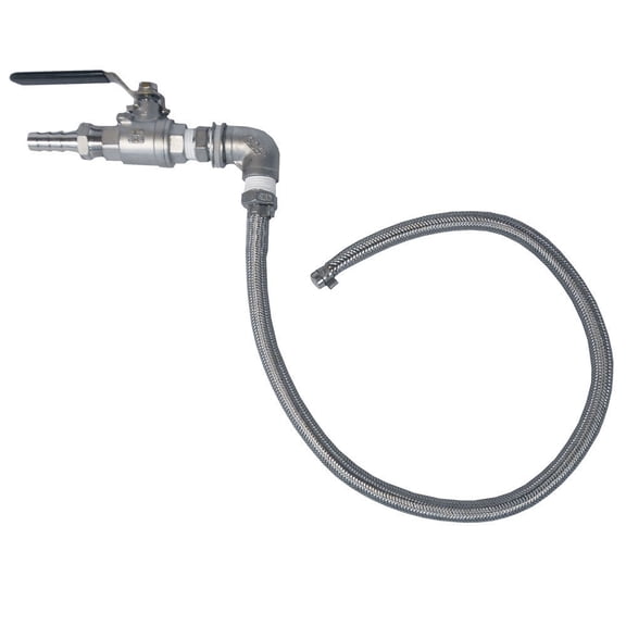 Homebrewstuff Stainless Steel Valve & Weldless Bulkhead Braided Strainer Boil Kettle Mash Tun