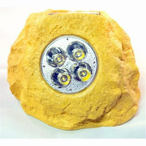 Homebrite Set of 4 Solar Power Sandstone Rock Spot Lights