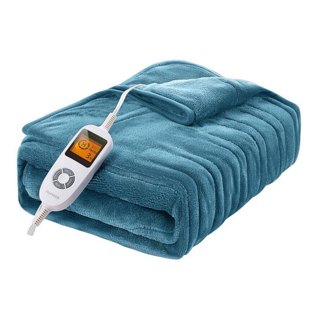 Homech Electric Heated Plush Throw Blanket 50 x 60'' w/ Remote 10 Heat