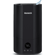 Homech Humidifier Top Fill(1 Gal/4L) Air Humidifier for Large Room Home Bedroom with 12H Timer, AI Mode Adjustable 3 Mist Level, Black