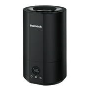 Homech Humidifier Top Fill(1 Gal/4L)Cool Mist Quiet Ultrasonic Air Humidifier with 12H Timer, AI Mode Adjustable 3 Mist Level, Black