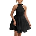 thumbnail image 1 of Homecoming Dresses Cardigan formal for Wedding Guest Semi formal Evening Party Black formal off Back off Shoulder At Bottom formal Dress, 1 of 7