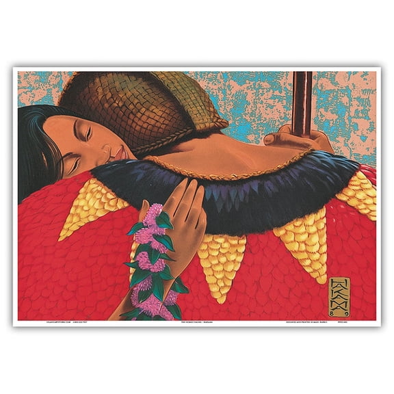 Homecoming - Hawaiian Ali’i (Royal Chief) Warrior Returns from Battle - From an Original Color Painting by Philip Thomas - Master Art Print 10in x 14in