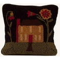 thumbnail image 1 of Homecoming Hooked Wool Decorative 14" Pillow by Raghu, 1 of 1