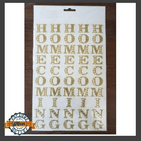 Homecoming Rhinestone Sticker Sheet 1" GOLD Mum Factory Outlet