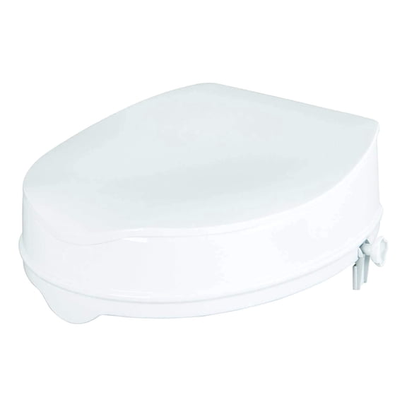 Homecraft Savanah Raised Toilet Seat with Lid, 4" High, 1 Pack