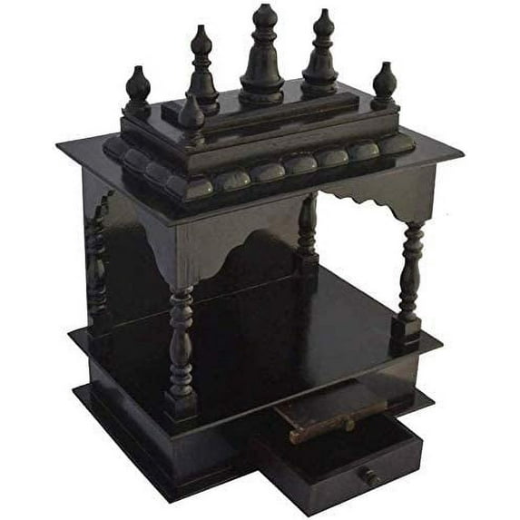 Homecrafts Home Temple/Wooden Temple/Pooja Mandir/Mandap/Wooden Mandir (Walnut, 24X12X30 (WxDxH) inch)-Large