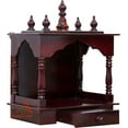 thumbnail image 1 of Homecrafts Home Temple, Wooden Temple, Pooja Mandir for Home (Walnut, Large- 21 X 11 X 24 Inch (Wxdxh)), 1 of 6