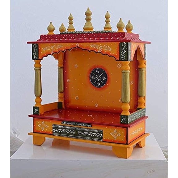 Homecrafts LED Light Home Temple/Pooja Mandir/Wooden Temple/Temple for Home/Mandap-Large