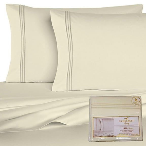 Homecrest Luxary Queen 6 Piece Supreme Sheet Set 1800 Series