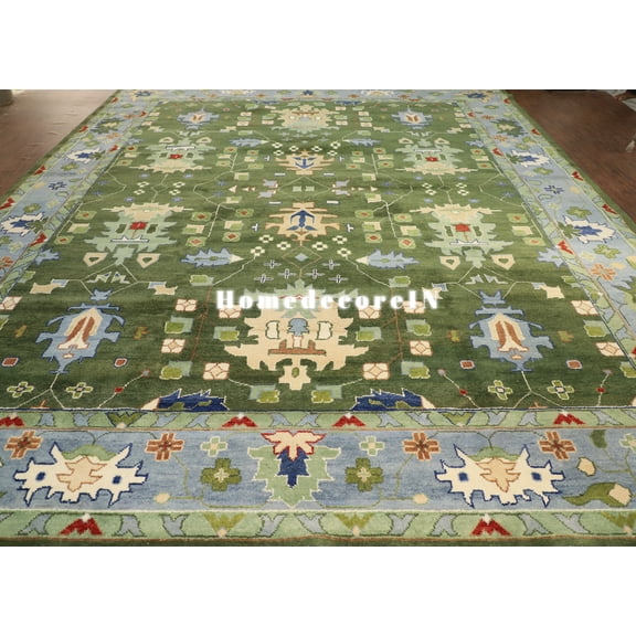 HomedecoreIN Hand-Knotted Wool Printed Area Rugs For Living Room, Bedroom, Hallway And Any Room (12X15 FT)