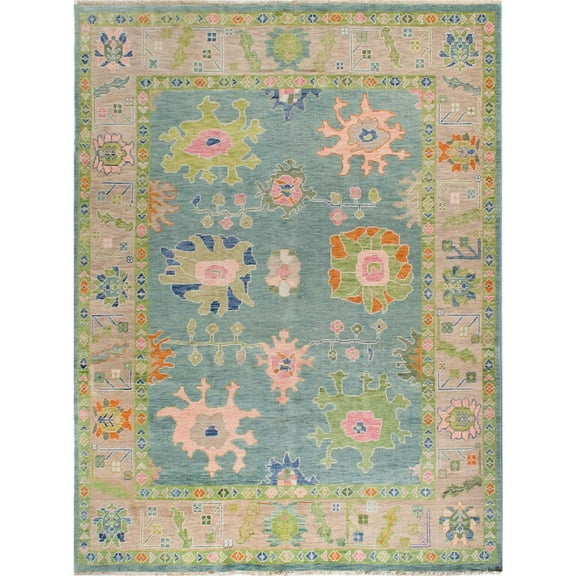 HomedecoreIN Numdah Turkish Hand-Knotted Wool Printed Area Rugs For Living Room, Bedroom, Hallway And Any Room (9X12 FT)