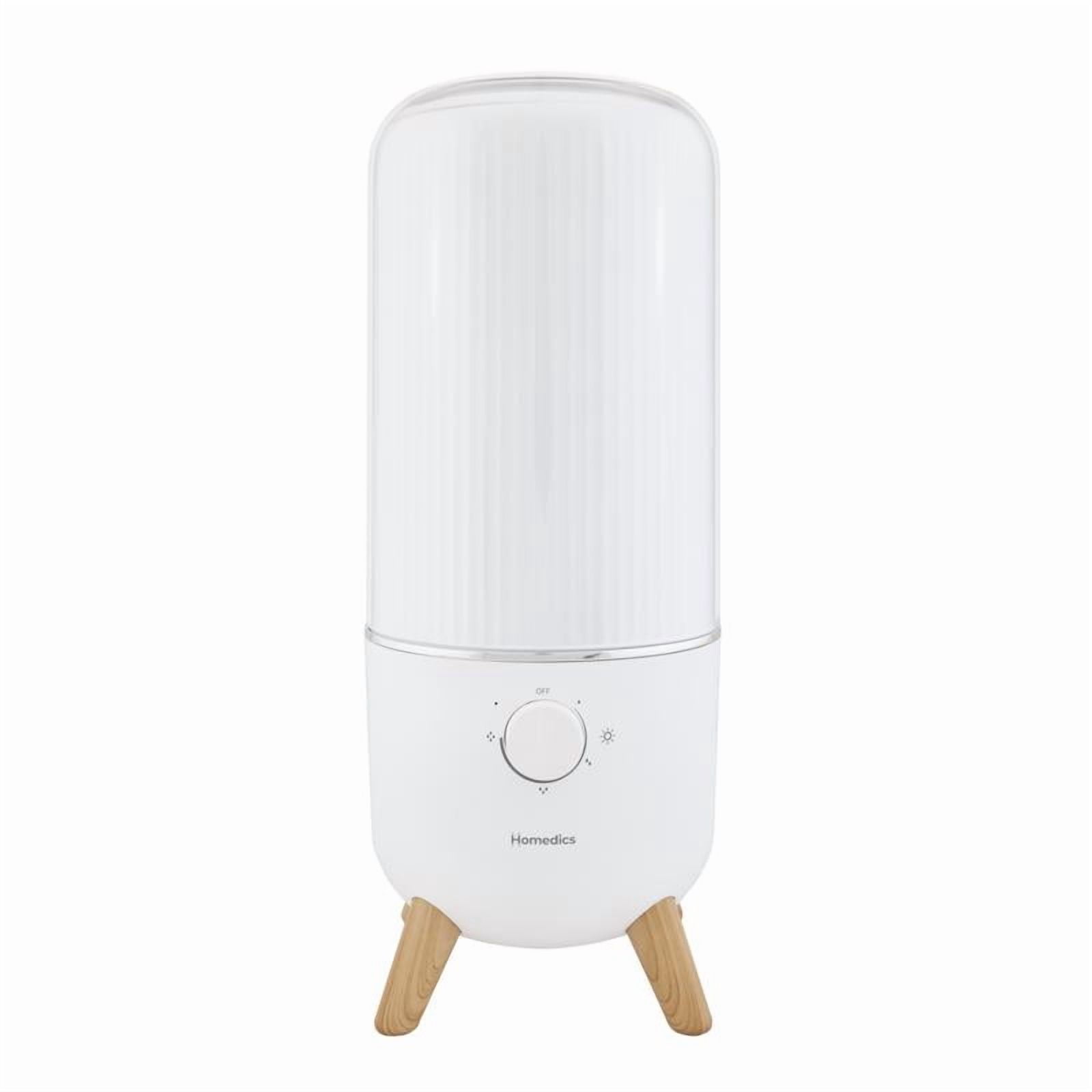 HoMedics Total Comfort® Deluxe Ultrasonic Humidifier UV-C Anti-Microbial– Small Night Stand Size, .85 Gallon, 48 hour Run Time