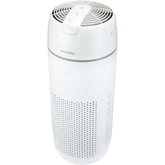 Homedics Air Purifier, 4-in-1 Tower, True HEPA Filtration for Large Rooms