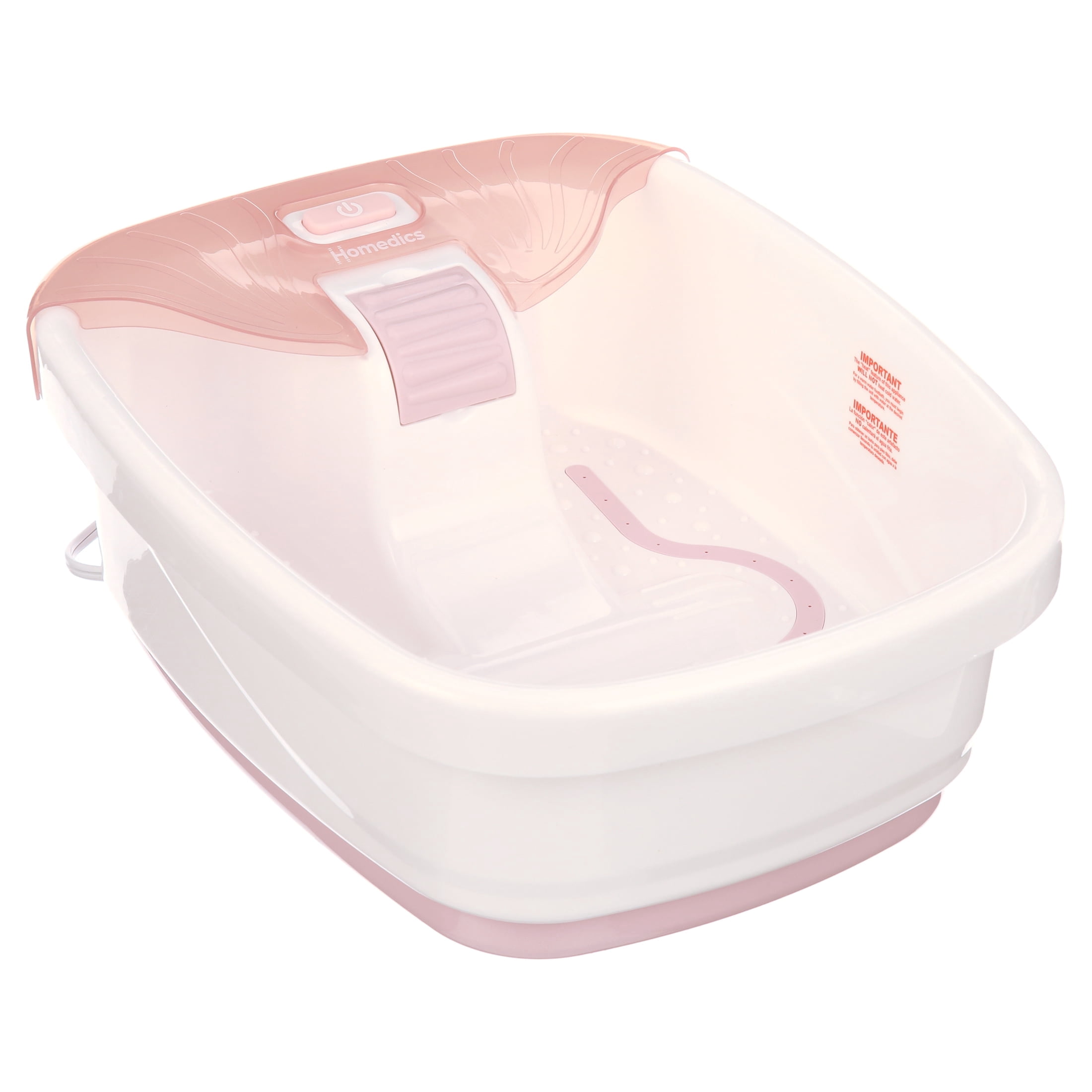 Homedics, Bubble Bliss Deluxe Massaging Foot Spa with Heat, Pink, FB-52J