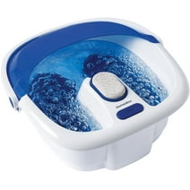 Homedics Bubble Bliss Elite Heated Foot Spa, Bubble Foot Massager w/ Pedicure Brush and Pumice Stone, L 17.00in x W 15in x H 7.13