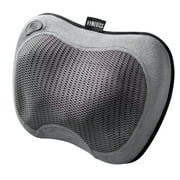 Homedics Cordless Shiatsu Full Body Massage Pillow with Soothing Heat, Masseuse Feel, Gray color