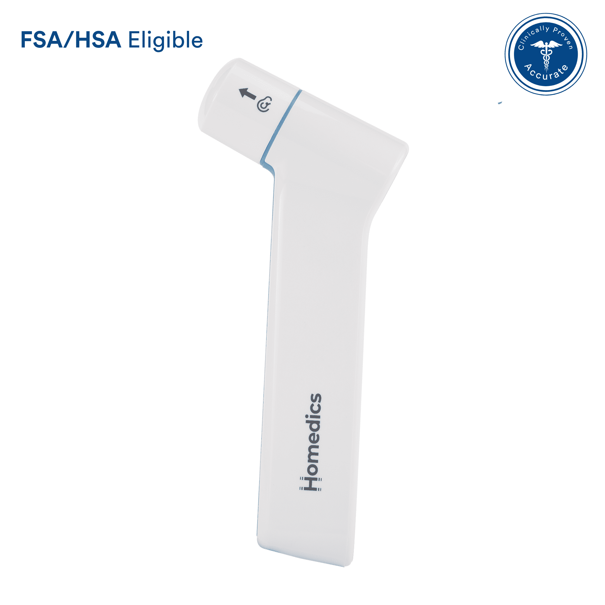 Homedics Infrared Ear/Forehead 500 Series Thermometer, No Touch, Easy to Use, Instant Results for All Ages