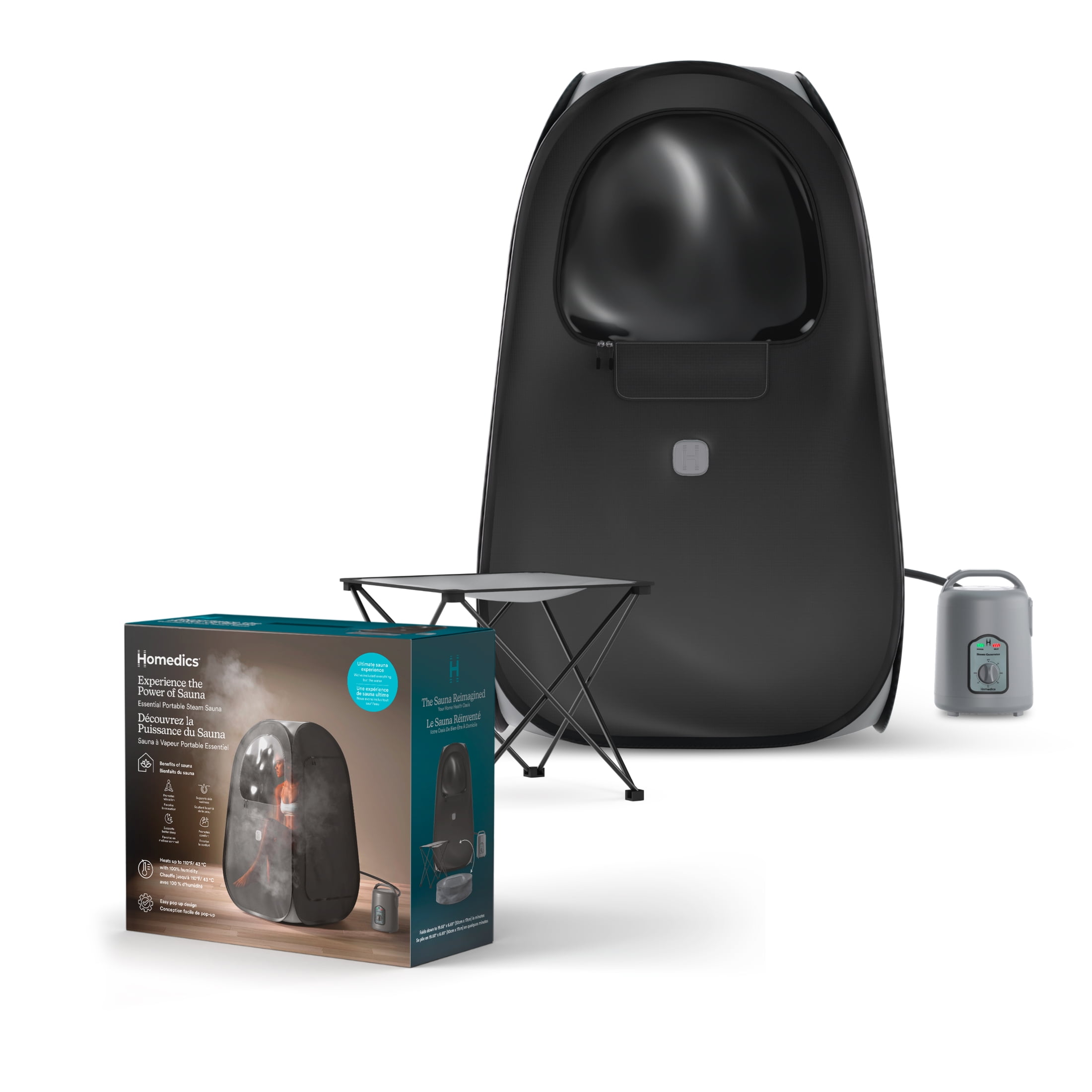 Homedics Portable Steam Sauna, Black SP-SN100